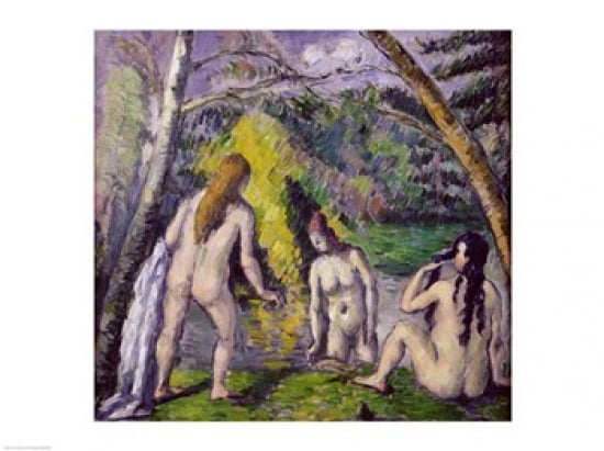 The Three Bathers Canvas Art - Paul Cezanne (24 x 18)
