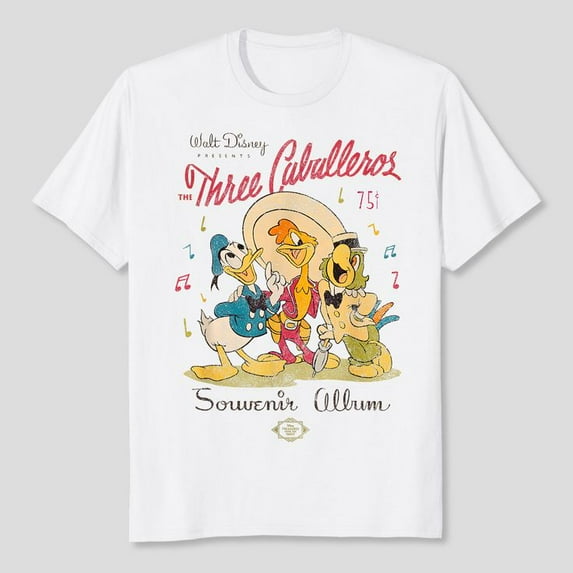 The Three Caballeros Do.nald Duck Vintage Distressed T-Shirt, Men's And Women's Graphic Tee 100% Cotton by TBun, Full Sizes S-5XL