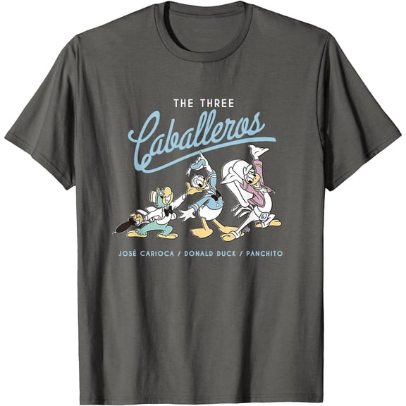 The Three Caballeros Retro Donald Duck DTG Print Unisex T-Shirt,Charcoal Color,Size M