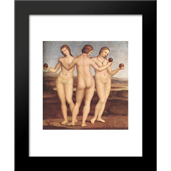 The Three Graces 20x24 Framed Art Print by Raphael