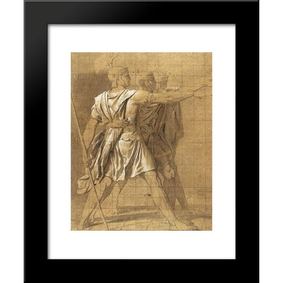 The Three Horatii Brothers 20x24 Framed Art Print by Jacques-Louis David
