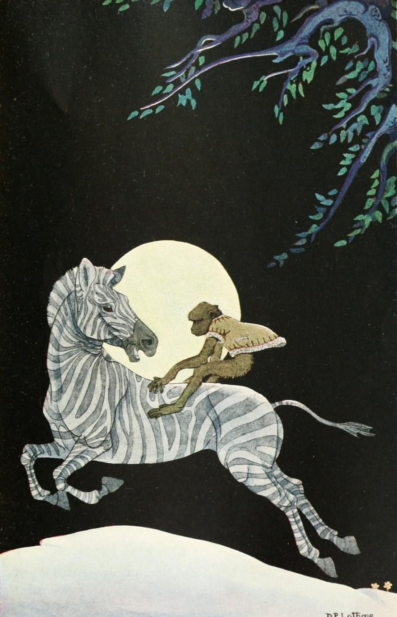 The Three Mulla-Mulgars 1919 He jumped he reared Canvas Art - Dorothy Lathrop (24 x 36)