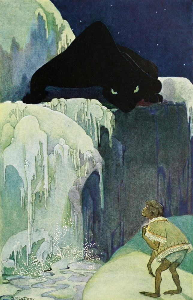 The Three Mulla-Mulgars 1919 Sudden darkness Canvas Art - Dorothy Lathrop (18 x 24)
