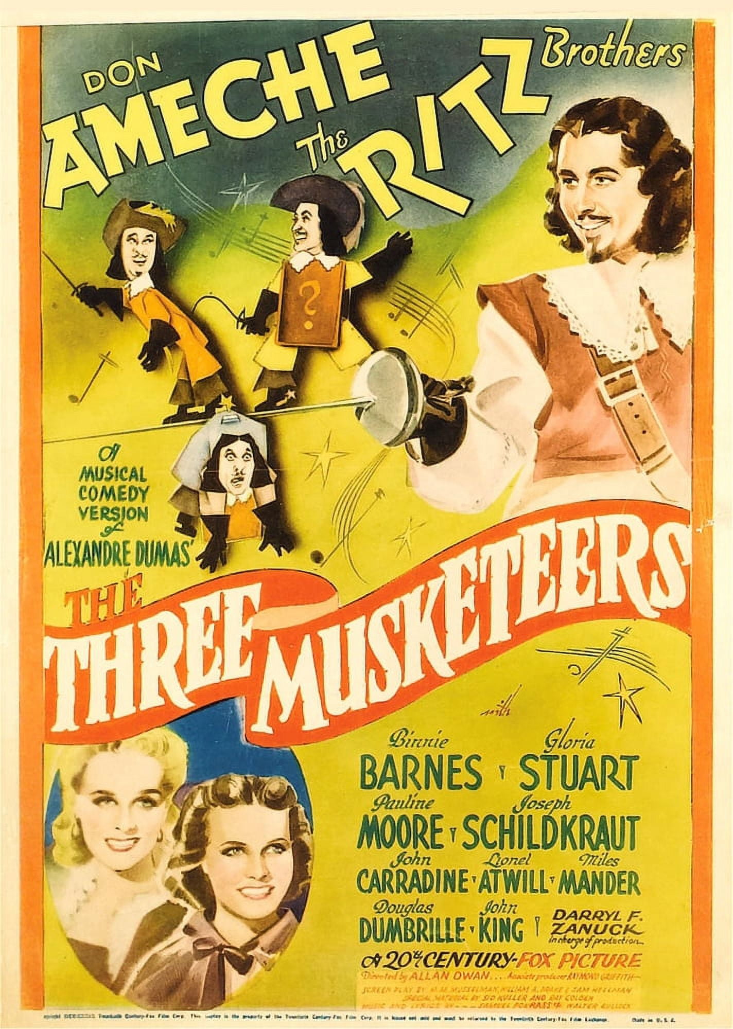 The Three Musketeers Movie Poster Masterprint (11 x 17)