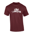 thumbnail image 1 of The Three Stooges Classic Logo Vintage Comedy Trio: Larry, Moe, and Curly Short Sleeve Adult Graphic T-Shirt-Maroon-4xl, 1 of 1