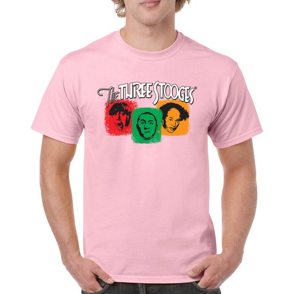 The Three Stooges Colorful T-shirt Funny 3 Wise Guys Curly Moe Larry Shemp Classic Retro American Legend Men's Tee