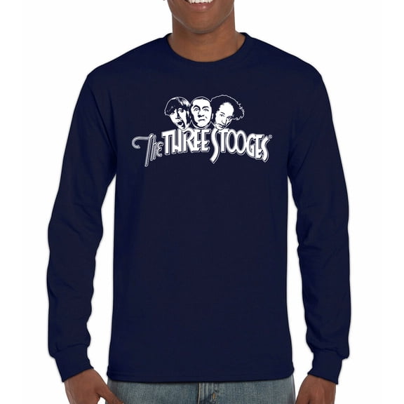 The Three Stooges Curly Moe Larry Long Sleeve T-shirt Funny 3 Wise Guys Howard Shemp Classic Retro American Legends