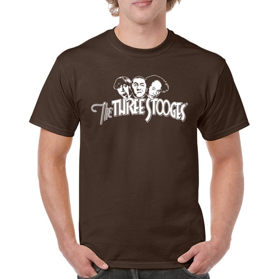 The Three Stooges Curly Moe Larry T-shirt Funny 3 Wise Guys Howard Shemp Classic Retro American Legends Men's Tee