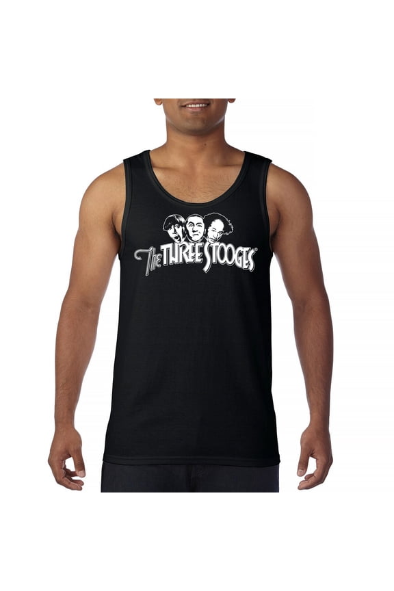 The Three Stooges Curly Moe Larry Tank Top Funny 3 Wise Guys Howard Shemp Classic Retro American Legends Men's Top