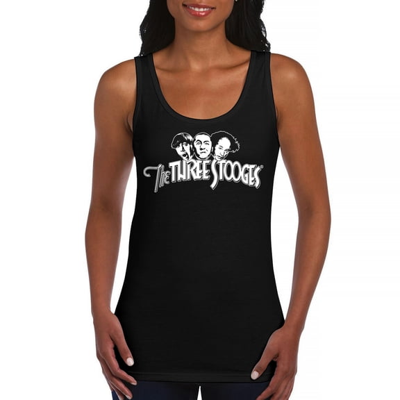The Three Stooges Curly Moe Larry Women's Tank Top Funny 3 Wise Guys Howard Shemp Classic Retro American Legends