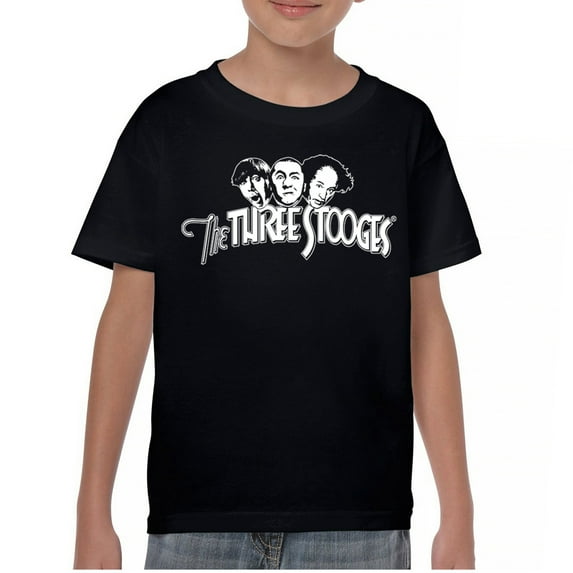 The Three Stooges Curly Moe Larry Youth T-shirt Funny 3 Wise Guys Howard Shemp Classic Retro American Legends Kids