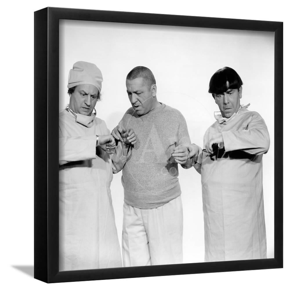 Stouge The Three Stooges Hey Moe I Got No Pulse, Framed Art Print Wall Art ...