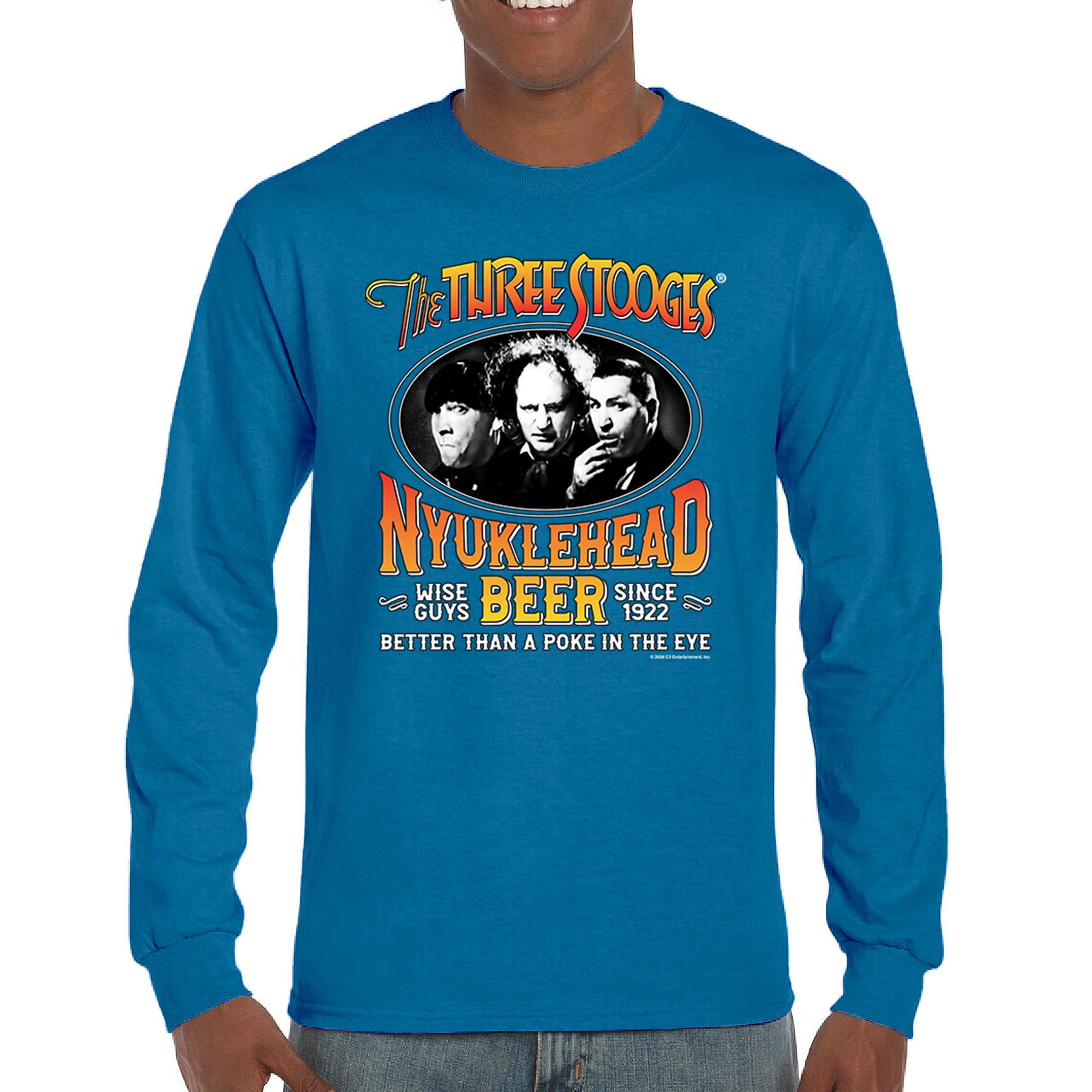 Three Stooges Wiseguys Long Sleeve T-Shirt - Officially Licensed Mens Graphic Tee - View #7
