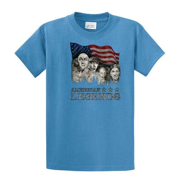 The Three Stooges Short Sleeve T-shirt Rushmorons American Legends Mount Rushmore Morons 3 Curly Moe Larry Tee Shirt-carolina-4xl