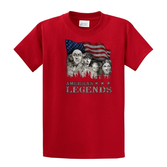 The Three Stooges Short Sleeve T-shirt Rushmorons American Legends Mount Rushmore Morons 3 Curly Moe Larry Tee Shirt-red-XXXL
