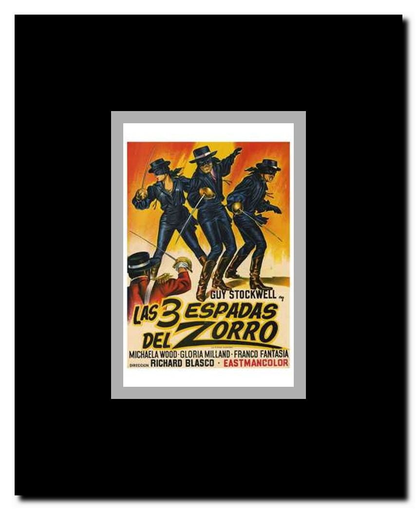 The Three Swords of Zorro Framed Movie Poster