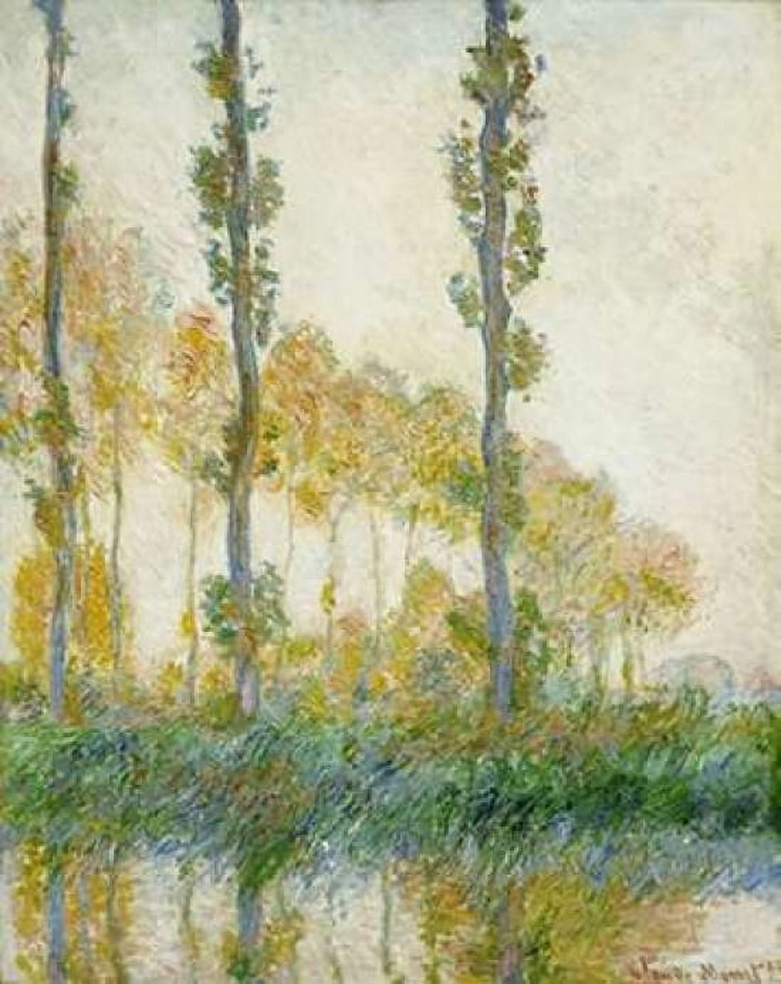 The Three Trees Autumn Canvas Art - Claude Monet (24 x 30)