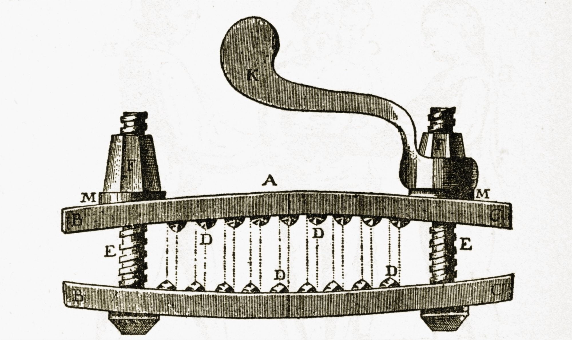 The Thumbscrew Of Maria Theresa Of Austria 1768 Canvas Art - Ken Welsh Design Pics (38 x 22)