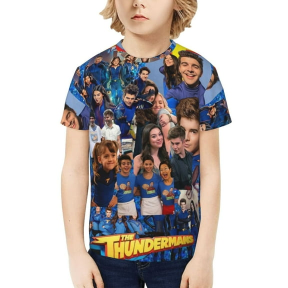 The Thundermans Boys Girls Teens T Shirt Graphic Print Casual Short Sleeve Funny Top Tees Shirt for Youth Kids