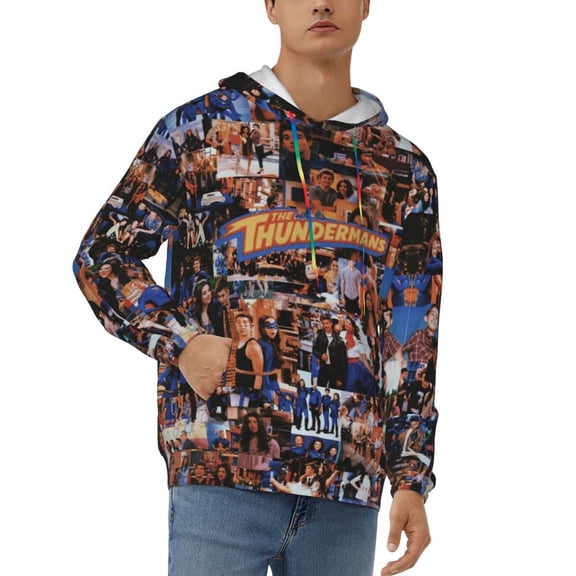 The Thundermans Men's Hoodie Novelty Pattern Long Sleeve Unisex Pullover Hoodies Casual Hooded Sweatshirt with Pocket