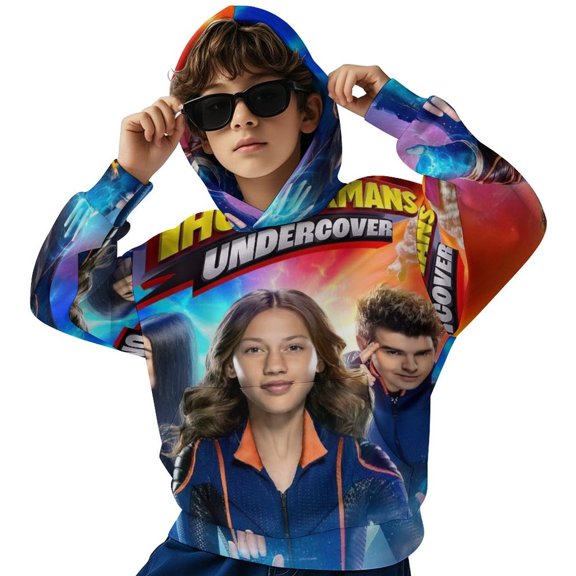 The Thundermans Undercover Children's Sweatshirt Hoodies Daily Kids Pullover Novelty Fashion Girls Hooded Boys Hoody Clothes With Pocket