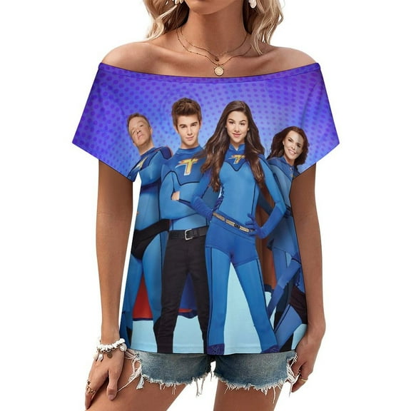 The Thundermans Undercover Women's T Shirt Short Sleeve Off Shoulder Tee Shirt Tops 3D Printing Summer Soft Comfortable T-Shirt