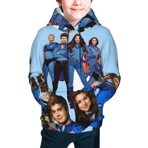 The Thundermans Youth Cartoon Hoodie Fashion Long Sleeve Kids Pullover Coat Casual Hoody Hooded Sweatshirts for Boys Girls