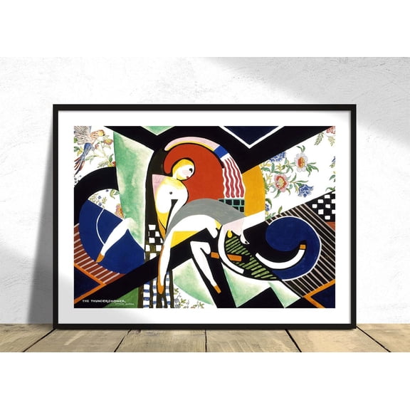 The Thundershower Henry Lyman Sayen Expressionism Reproduction Old Illustration Vintage For New Home Modern Art Unframed Paper Print