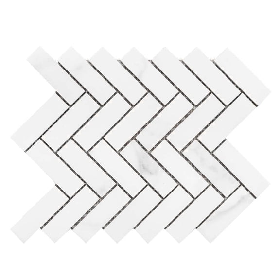 The Tile Life Adonis Pure 4" x 4" Calacatta Porcelain Mosaic Tile Sample 1 Piece