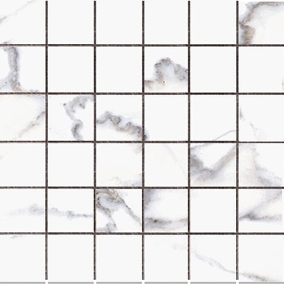 The Tile Life Albuquerque Calacatta Matte Porcelain Mosaic Tile 4x4 in Sample 1-Piece