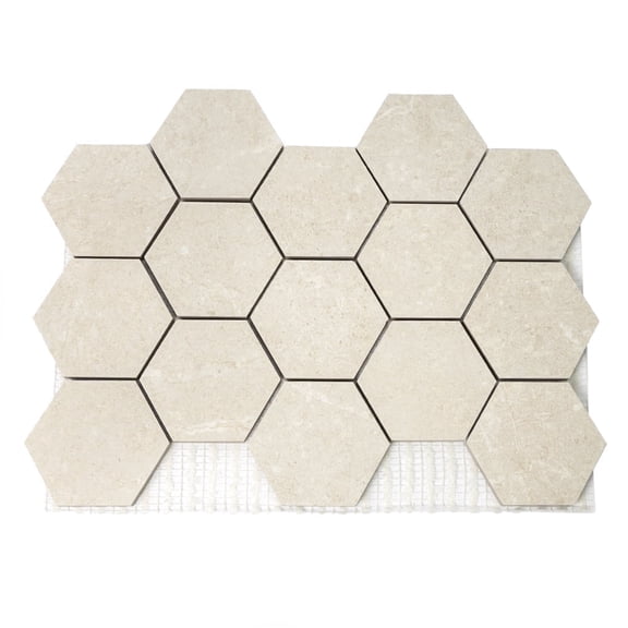 The Tile Life Alpe Stone Limestone 3" x 3" Bone Matte Porcelain Tile Sample 1 Piece