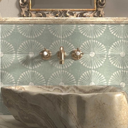 The Tile Life Amanecer Verde 8" x 8" Satin Porcelain Floor and Wall Tile (10.76 Sq. ft./Case)