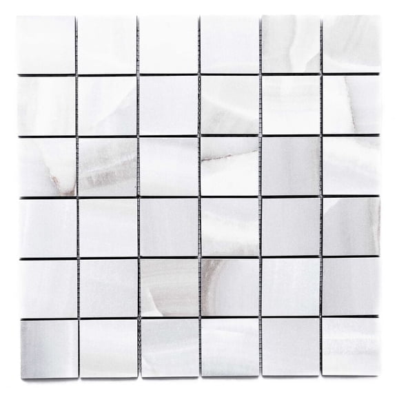 The Tile Life Amsterdam 4" x 4" Gris Matte Porcelain Mosaic Tile Sample 1 Piece