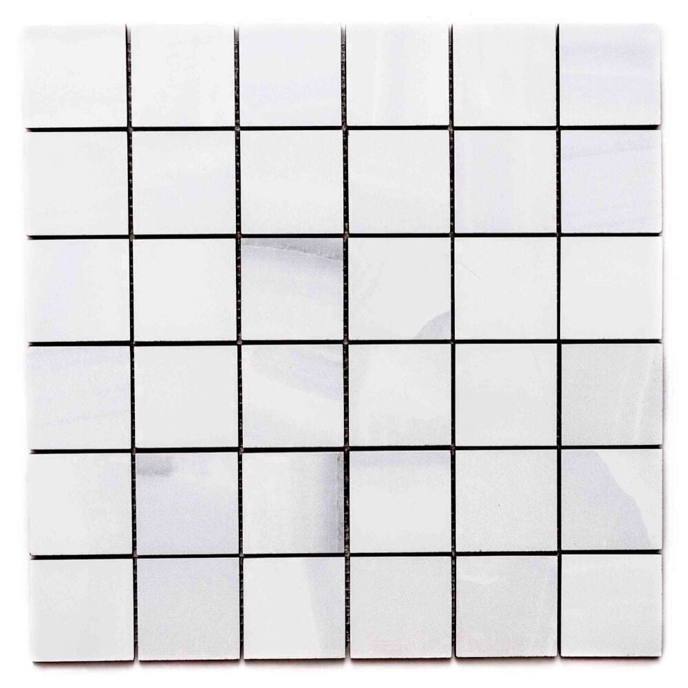 The Tile Life Amsterdam 2" x 2" Perla Matte Porcelain Mosaic Floor and Wall Tile Case of 4