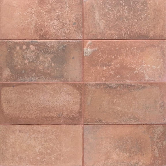 The Tile Life Arcilla 6" x 12" Rose Satin Porcelain Floor and Wall Tile, Case of 11