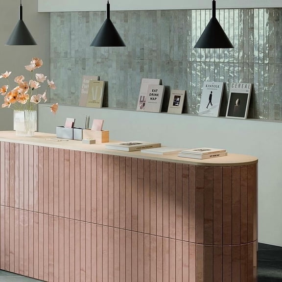 The Tile Life Aria Grigio Porcelain Tile Sample - 2 x 18 in. - Glossy - 1-Piece - Floor, Wall & Backsplash