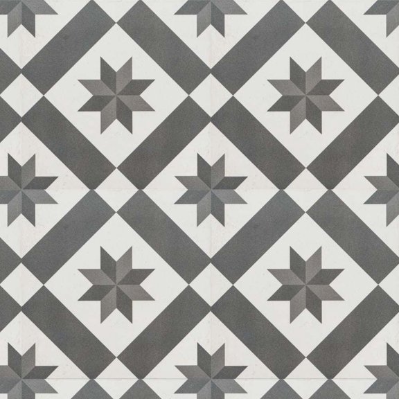 The Tile Life Astral Gray Star Matte Porcelain Floor & Wall Tile, 4 x 4 in, 1-Piece Sample