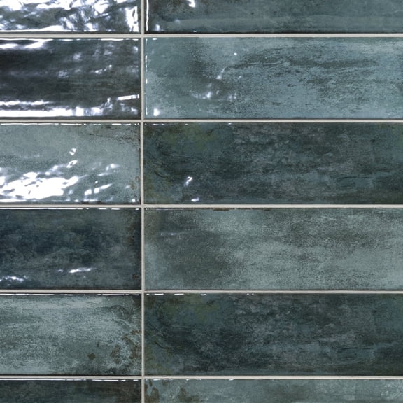 The Tile Life Avila 2.75" x 11.75" Subway Sage Glossy Ceramic Tile Sample 1 Piece