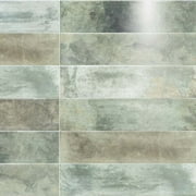 The Tile Life Avila Green Ceramic Subway Wall Tile, 3" x 12", 22-Piece