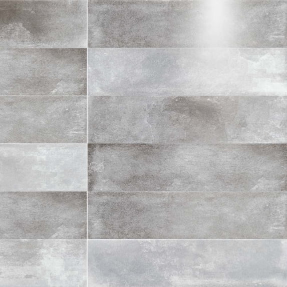 The Tile Life Avila 2.75" x 11.75" Subway Gray Glossy Ceramic Wall Tile Case of 22
