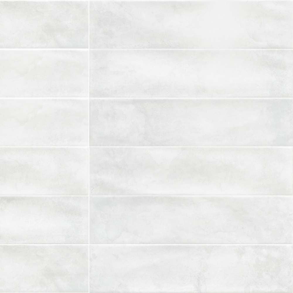 Avila White 3" x 12" Glossy Ceramic Subway Wall Tile