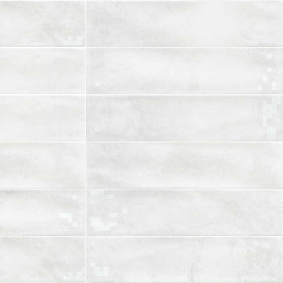 The Tile Life Avila 2.75" x 11.75" Subway White Glossy Ceramic Tile Sample 1 Piece
