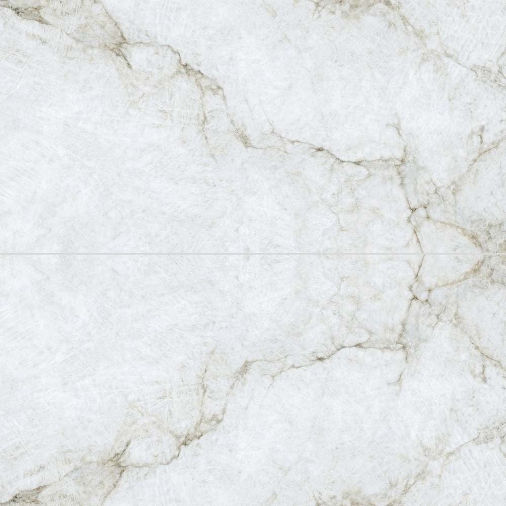 24" x 48" White and Gold Polished Porcelain Tile