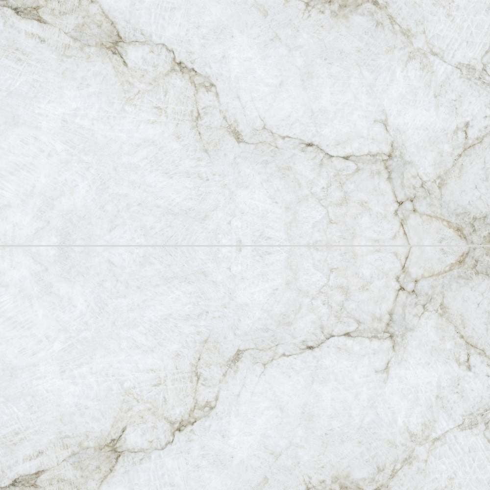 24" x 48" White and Gold Polished Porcelain Tile