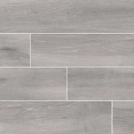 The Tile Life Belgrad 6" x 36" Wood Look Gray Matte Porcelain Floor and Wall Tile Case of 7