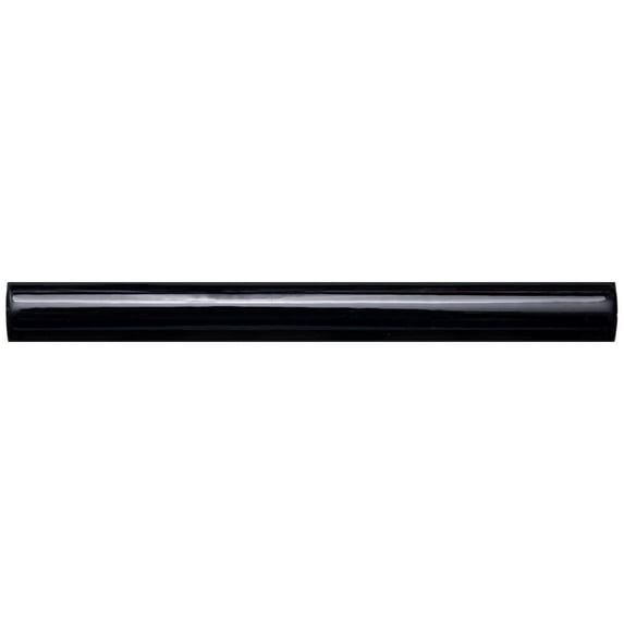 The Tile Life Blecker 0.5" x 6" Black Polished Ceramic Pencil Tile