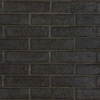 The Tile Life Brick City Black Porcelain Floor and Wall Tile, 2" x 10", 32-Piece