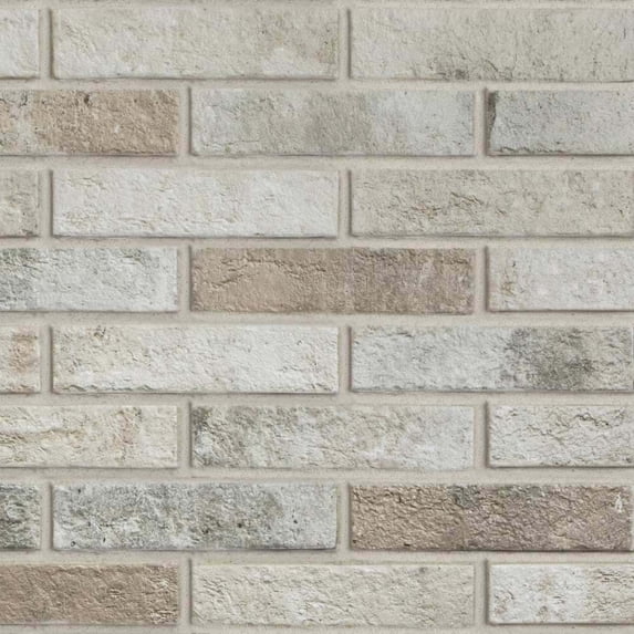 The Tile Life Brick City Fog 2" x 10" Matte Porcelain Floor and Wall Tile (6.24 Sq. ft./Case)