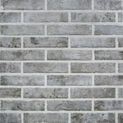 The Tile Life Brick City Gray Matte Porcelain Floor and Wall Tile 2x10 in Sample 1-Piece