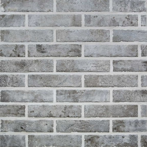 The Tile Life Brick City Gray Matte Porcelain Floor and Wall Tile 2x10 in Sample 1-Piece